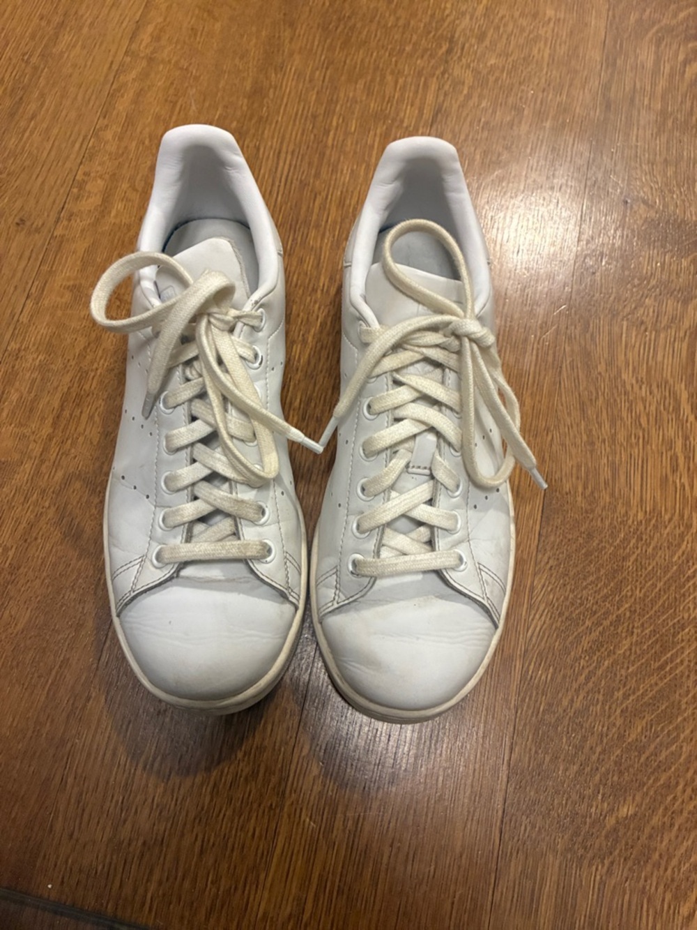 adidas White Low-Top Leather Sneakers